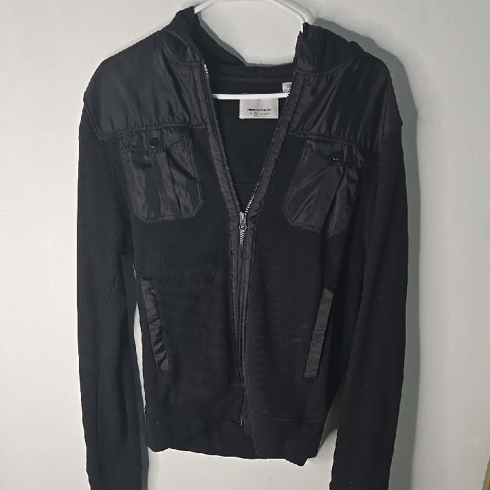 Paper Denim Men's Black Jacket Hoodie